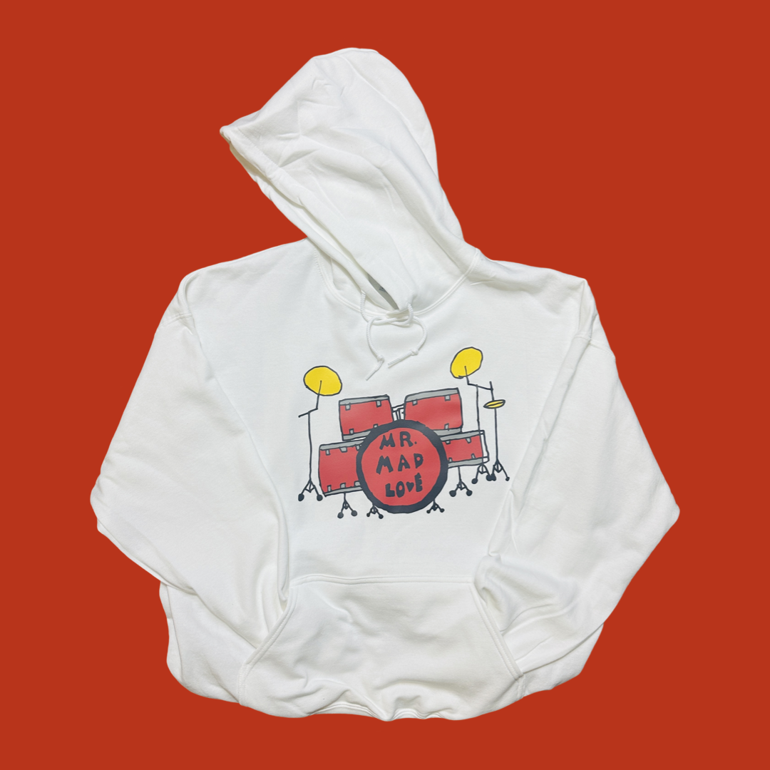 MadLove Hoodie - Mr. MadLove Drum Kit ~ White